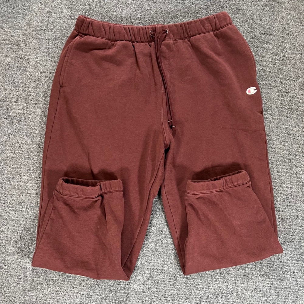 Champion Reverse Weave Sweatpants Mens XL Burgundy Maroon Joggers Fleece Pants